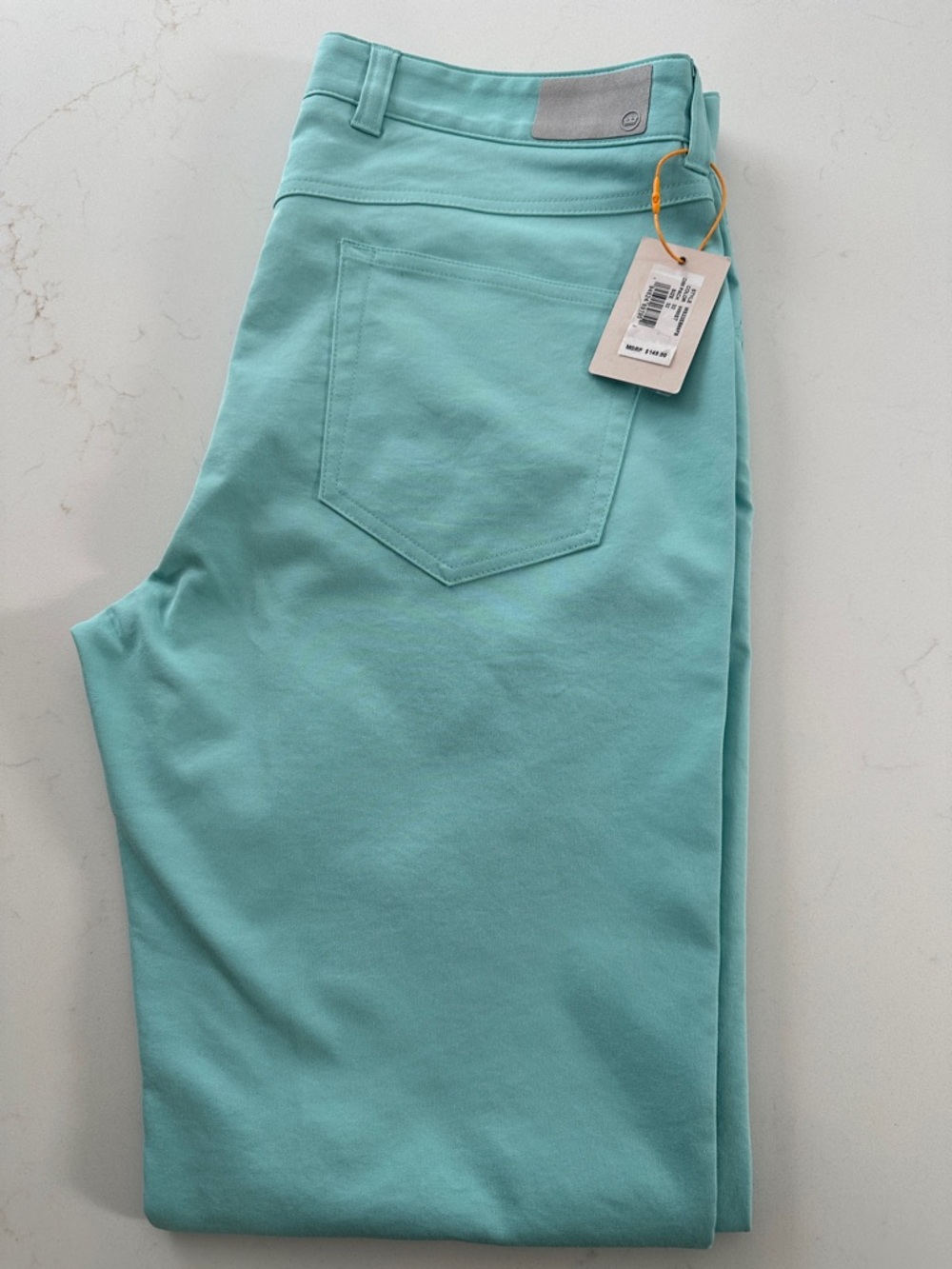 Peter Millar Crown Sport eb66 Performance 5 Pocket Aqua Pants Men’s 32x32